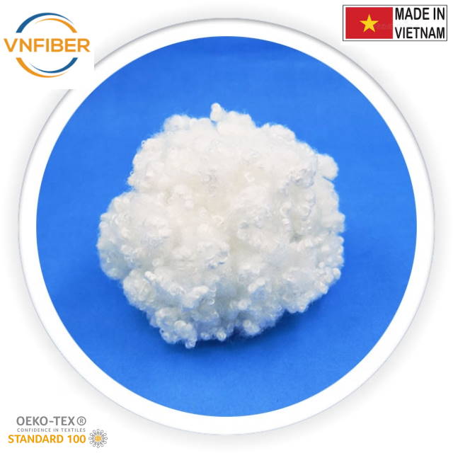 hollow conjugated siliconized polyester fiber polyfill